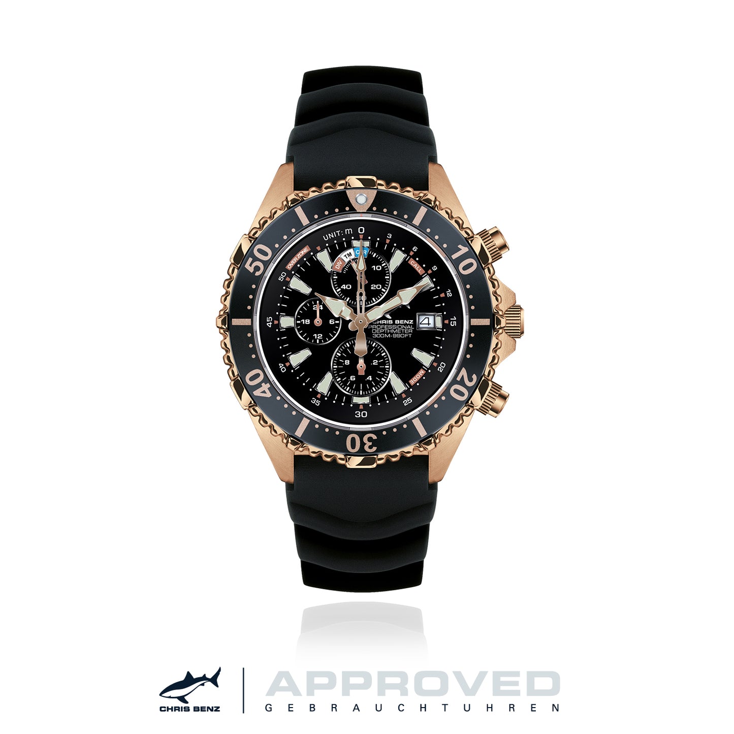 CHRIS BENZ DEPTHMETER CHRONOGRAPH 300M COPPER EDITION APPROVED