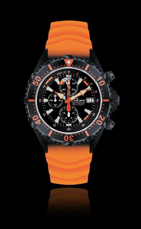 CHRIS BENZ DEPTHMETER CHRONOGRAPH 300M RESCUE DIVER