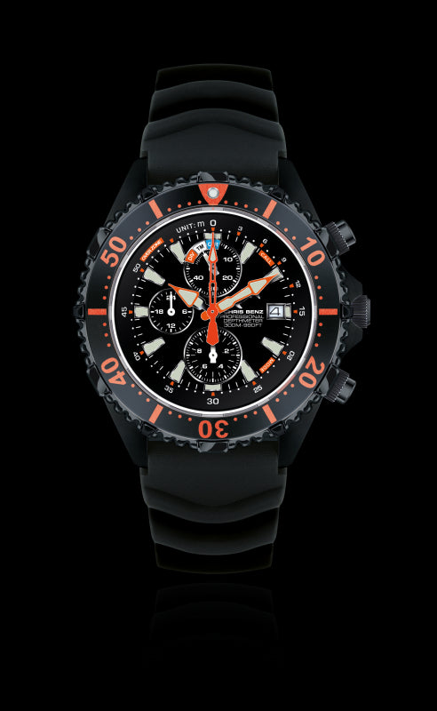 CHRIS BENZ DEPTHMETER CHRONOGRAPH 300M RESCUE DIVER