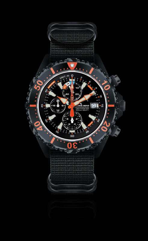 CHRIS BENZ DEPTHMETER CHRONOGRAPH 300M RESCUE DIVER