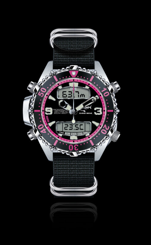 CHRIS BENZ DEPTHMETER DIGITAL 200M PINK EDITION