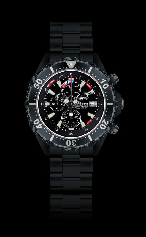 CHRIS BENZ DEPTHMETER CHRONOGRAPH 300M BLACK EDITION