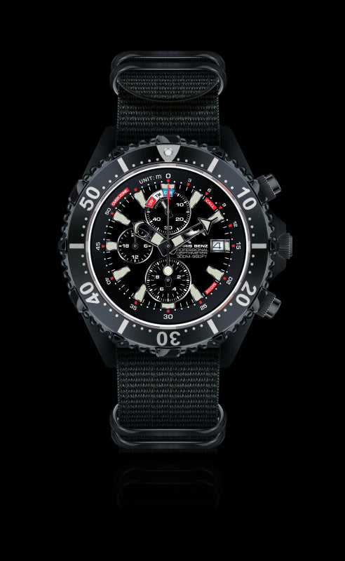 CHRIS BENZ DEPTHMETER CHRONOGRAPH 300M BLACK EDITION