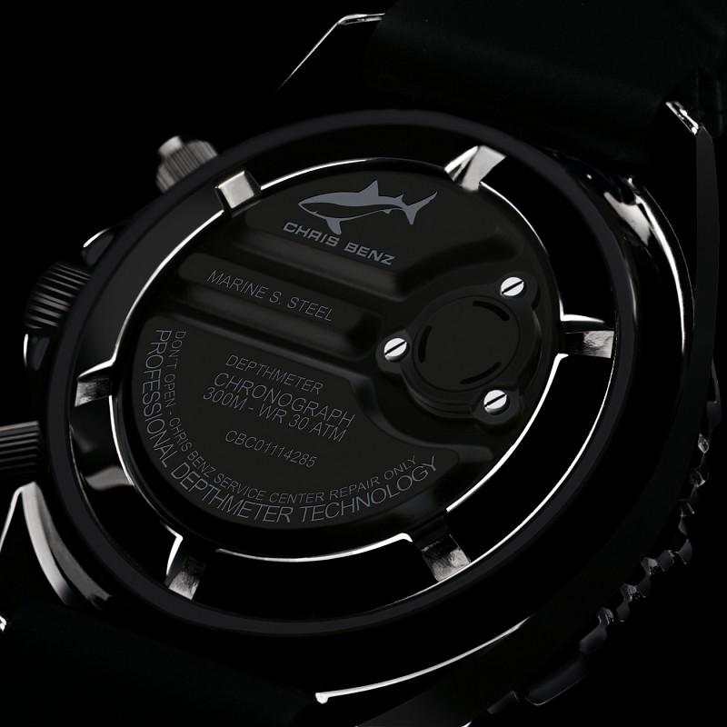 CHRIS BENZ DEPTHMETER CHRONOGRAPH 300M BLACK EDITION