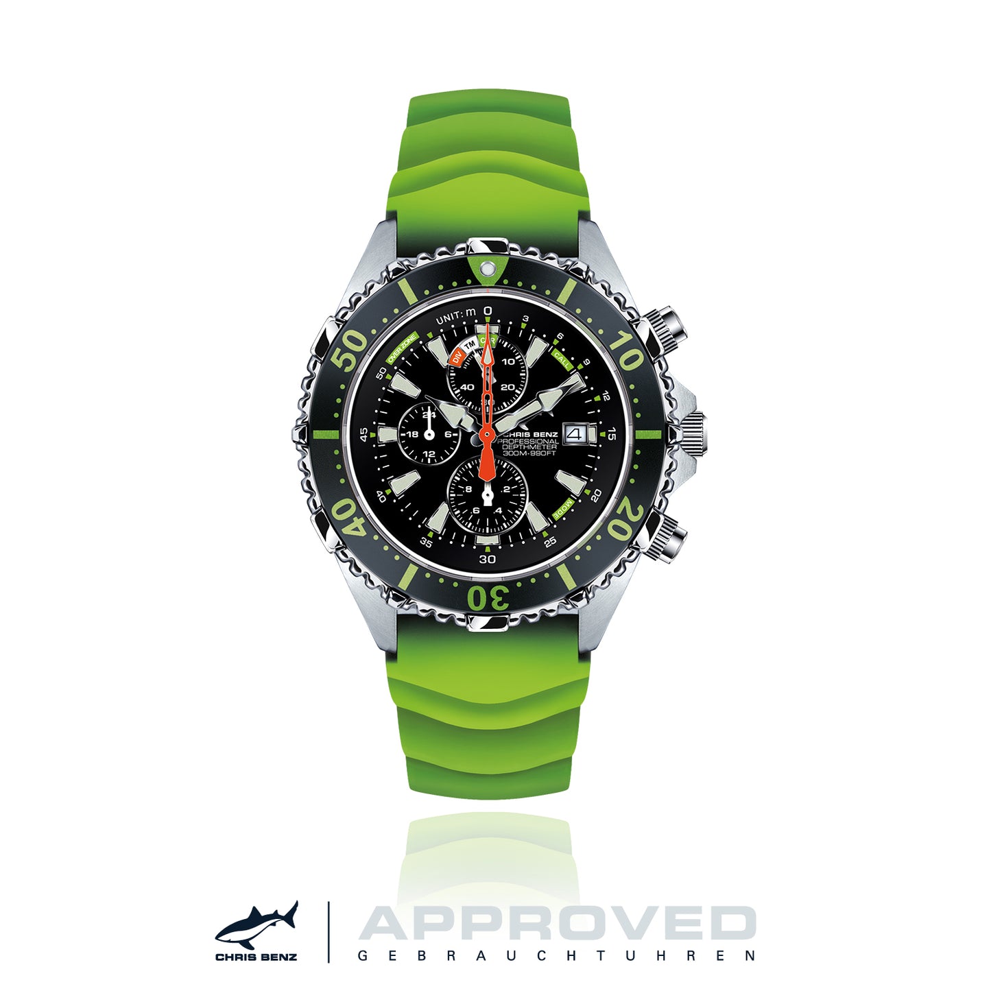 CHRIS BENZ DEPTHMETER CHRONOGRAPH 300M APPROVED