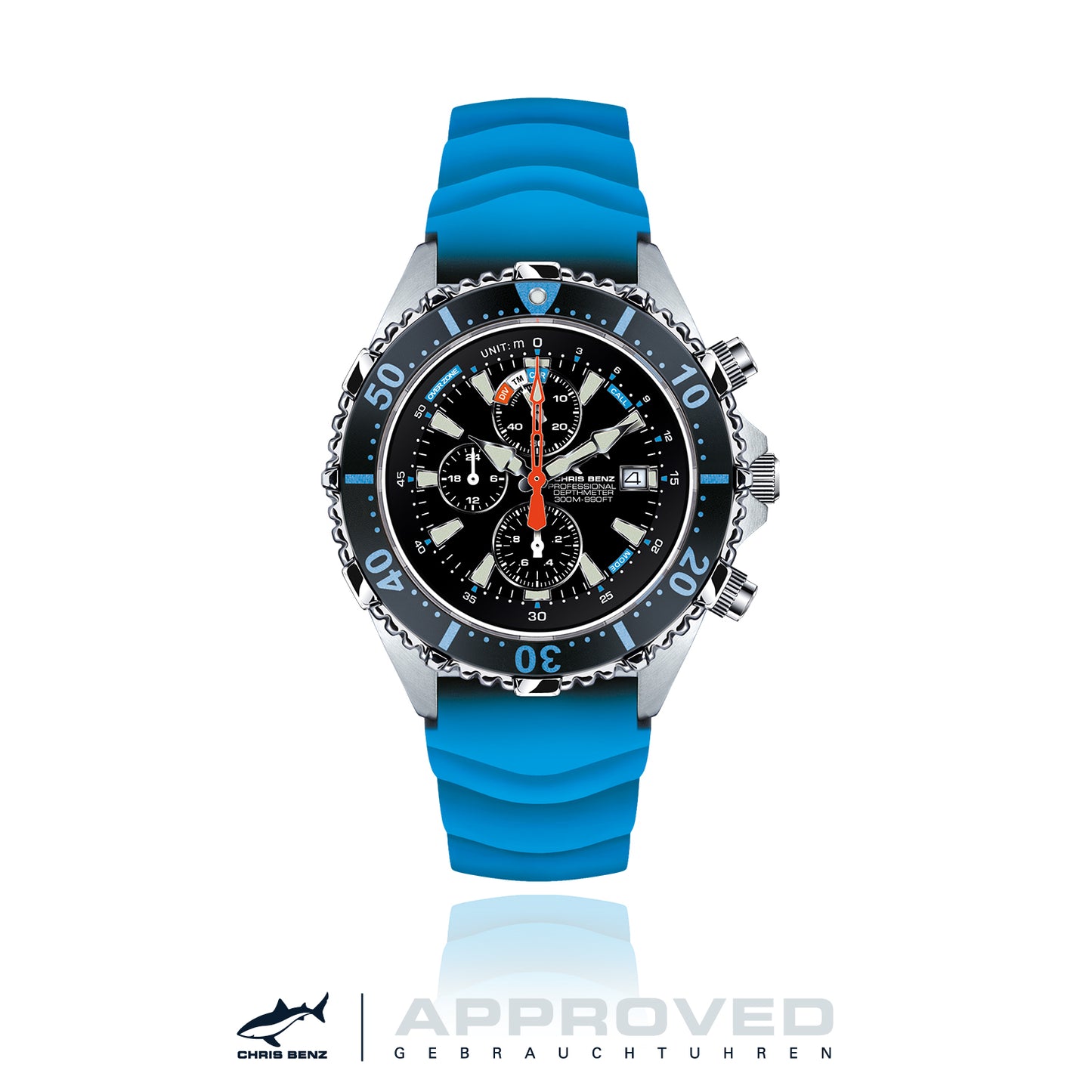 CHRIS BENZ DEPTHMETER CHRONOGRAPH 300M APPROVED