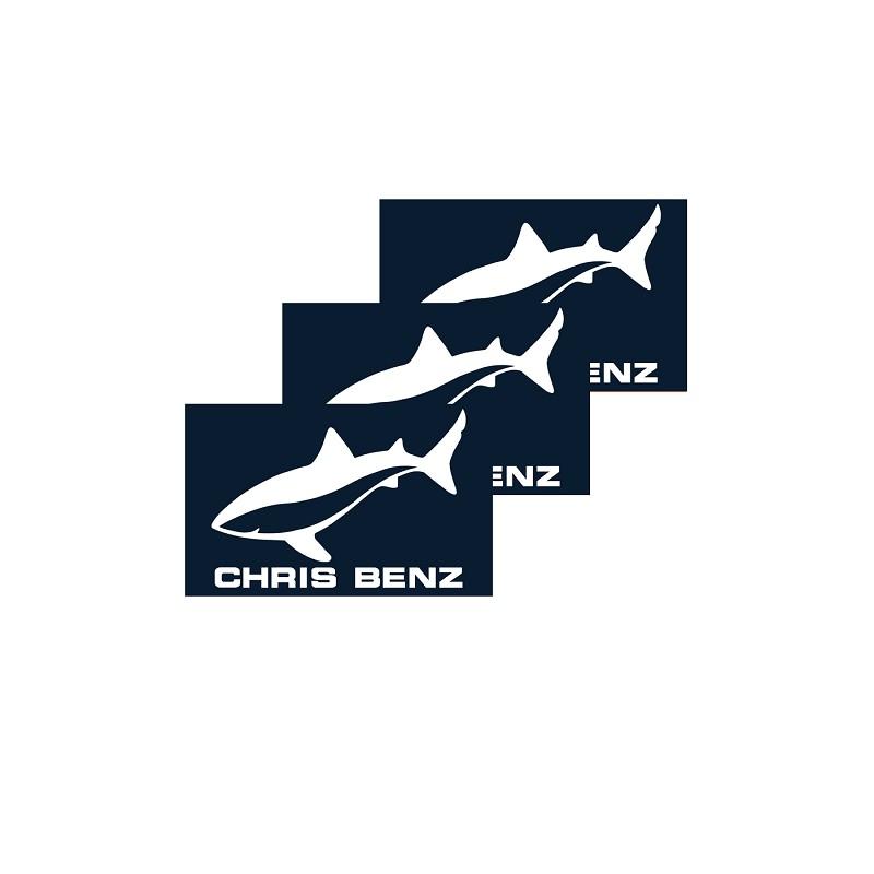 CHRIS BENZ Aufkleber (blau/klein)